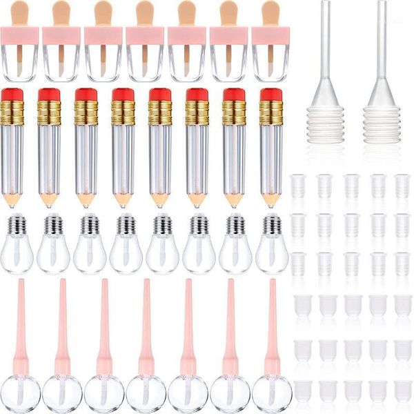 

storage bottles & jars 34pcs lip gloss tubes mini 4 styles empty refillable with funnel diy cosmetic container makeup organizer tools