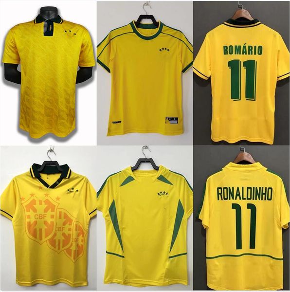 

brasil retro soccer jerseys home away ronaldo 1957 85 88 91 94 98 00 02 04 06 ronaldinho kaka r. carlos camisa de futebol brazils football s, Black;yellow