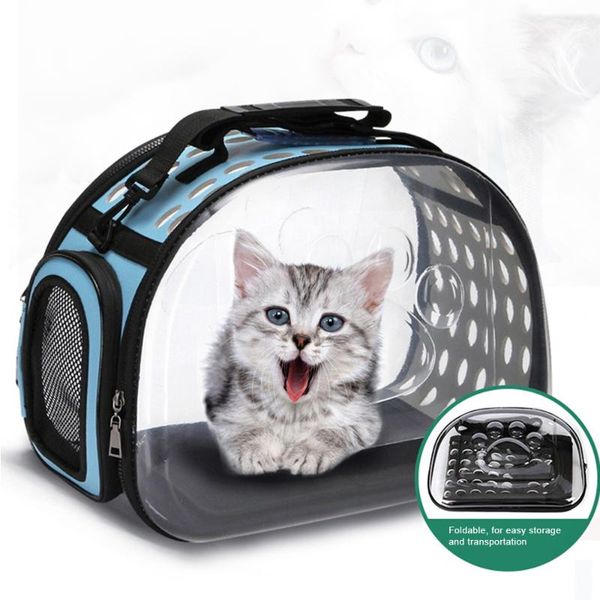 

cat carriers,crates & houses portable dog carrier bag breathable cats handbag foldable travel transparent puppy carrying pet kennel bags s/l