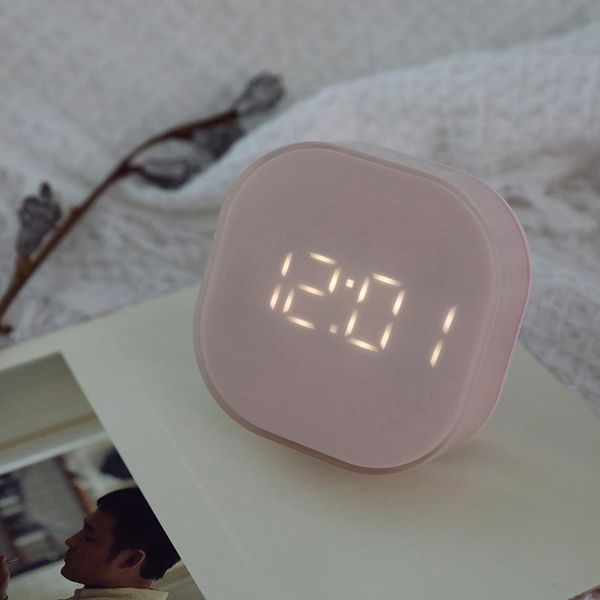 

other clocks & accessories snooze led digital cute alarm clock smart modern multi function mini travel wekker kinderen sleep trainer