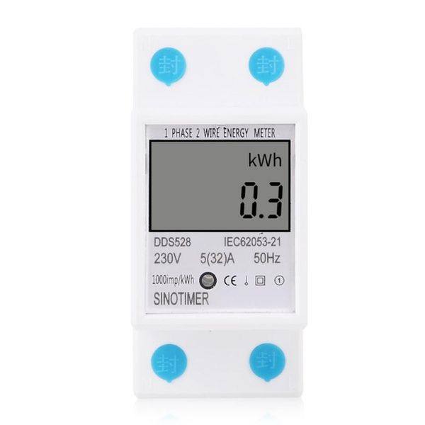 

counters home din rail lcd digital display power consumption kwh meter single phase energy wawattmeter 50hz