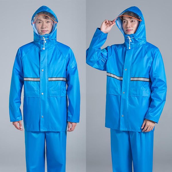 

raincoats hiking raincoat jacket hooded with visor outdoor thin plastic thick motorcycle impermeable mujer rain gear dh50yy