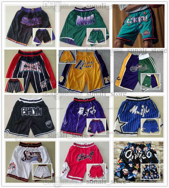 

stitched basketball shorts don team with pocket zipper pants all style blue white black red green yellow purple hip pop sweatpants men