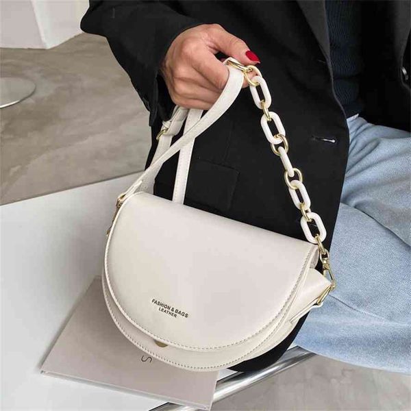 

new 2021 single shoulder korean fashion soft face underarm trend saddle women's bag