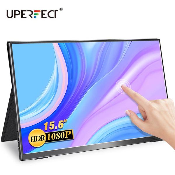 

monitors uperfect fhd 1080p touchscreen 15.6 inch portable monitor for cellphone ps4 switch gaming display pc laplcd screen