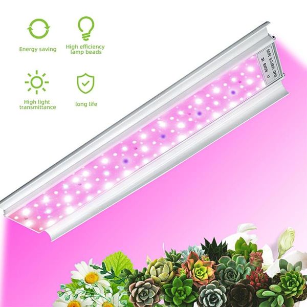 

white led grow light power saving 50cm phyto lamp for aquarium plants seedlings flowers growing full spectrum 100w 6500k