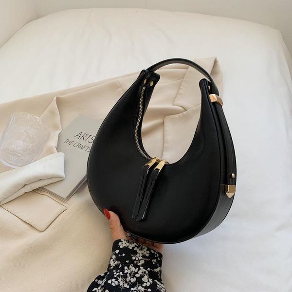 

evening bags niche luxury moon women's bag fashion solid color simple single shoulder essential underarm for spice girls