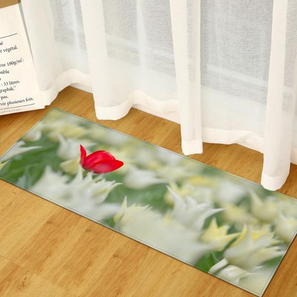

carpets kitchen doormat simplicity bedroom carpet decoration living room bedside mat balcony hallway floor modern plant pattern long rug