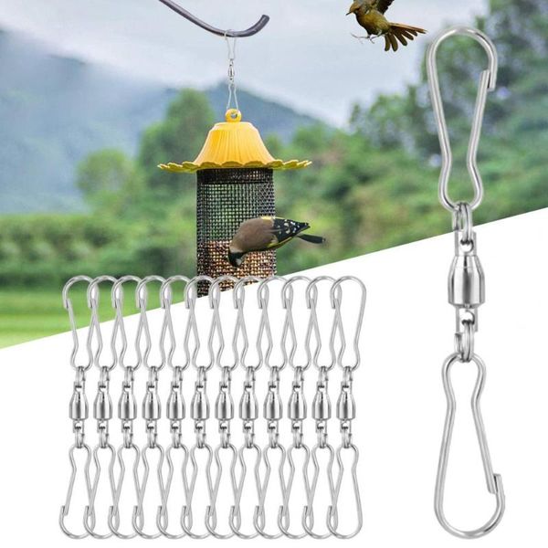 

hooks & rails sturdy 12pcs practical decorative crafts pendant silver color swivel clips no deform for wind chime