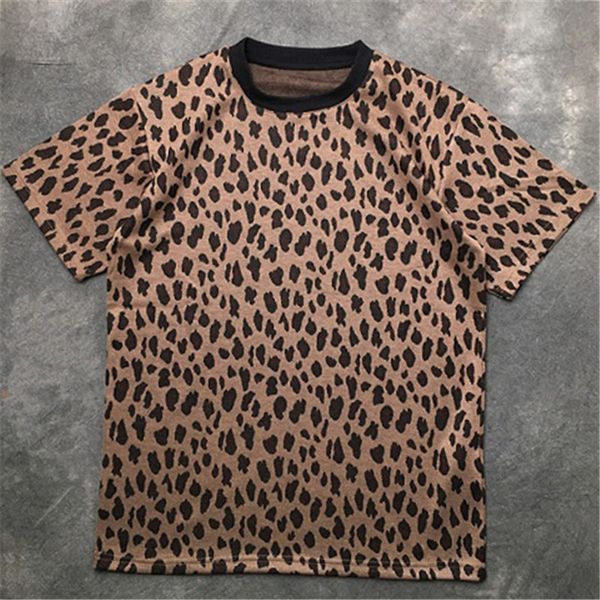 

fashion mens t shirt 20ss famous street leopard printed pullover polo short sleeve t shirts men women couples stylist tee, White;black