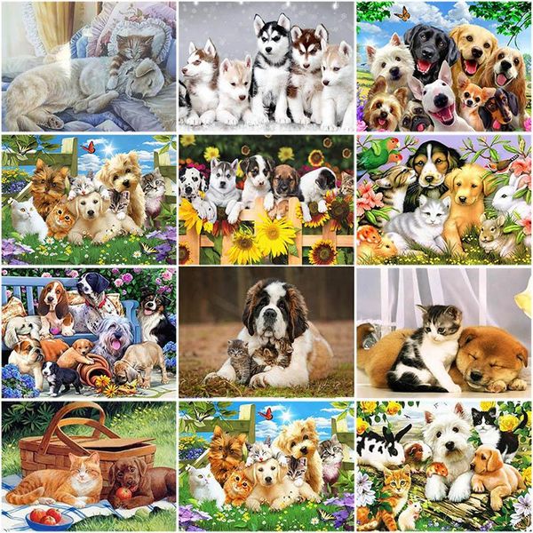 

diamond painting diy 5d farm animal dog embroidery cross stitch kit full round drill rhinestone mosaic wall art gift