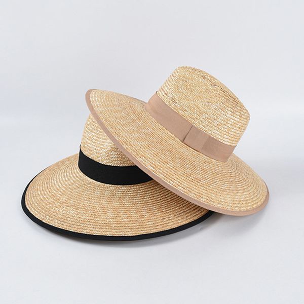 

2021 new fashion floppy straw upf 50+ modern adjustable beach sun jazz summer hats wide brim kuntucky derby hat upf50+ lhcw, Blue;gray