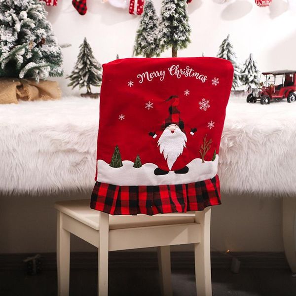 

chair covers christmas cover letter santa claus print seat slipcover decorative cloth for dinning chairs gray/beige/red