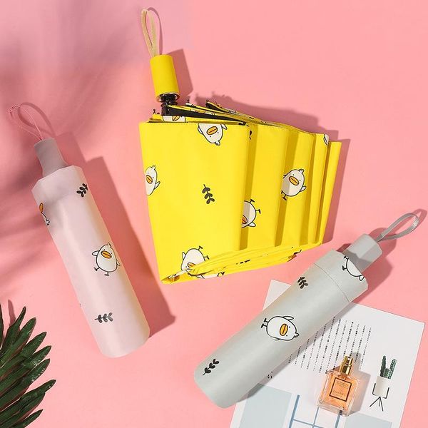 

umbrellas cartoon design automatic umbrella windproof uv protect for women girl sunny and rainy folding