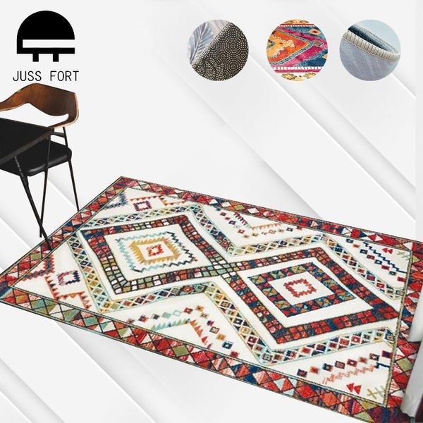 

carpets classical bohemian carpet morocco style bedroom rugs soft parlor home floor mat for living room decoration washable non-slip pad