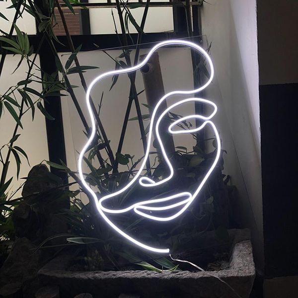 

other lighting bulbs & tubes neon signs custom led light white girl boy decoration for wedding party bar home room wall hanging decor f