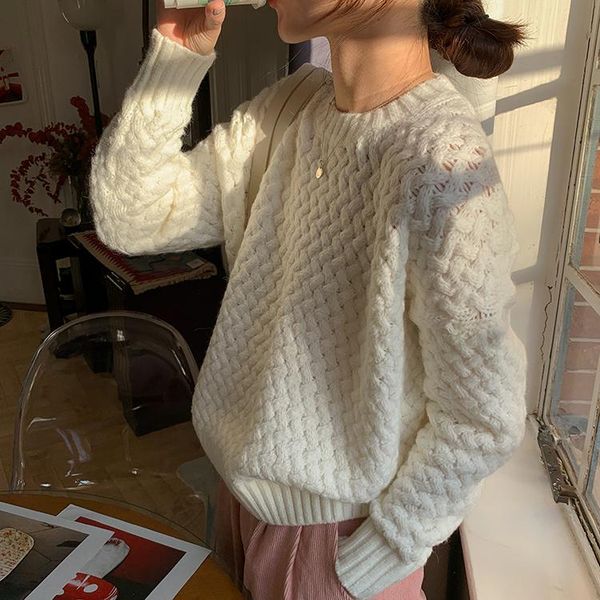 

women's sweaters autumn 2021 winter woman harajuku korean style clothes fashion friends personality vintage plaid knitted sweater women, White;black