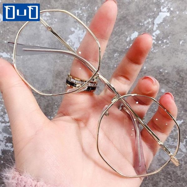 

sunglasses qutzzmnd fashion metal anti-blue light glasses women men vintage round frame computer game goggles blue ray blocking eyeglasses, White;black