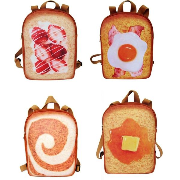 

backpack women toast large capacity daypack travel bookbag teenagers girls schoolbag