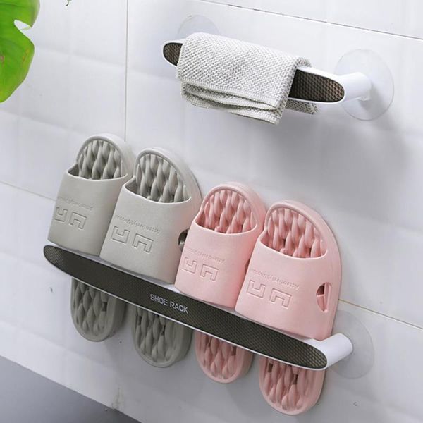 

clothing & wardrobe storage 1pc toliet wall mounted shoe rack organizer shoes holder hanger slippers drain shelf bathroom