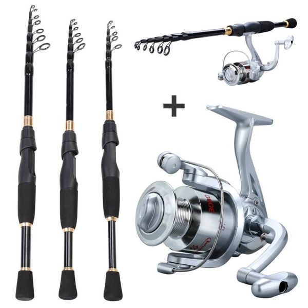 

sougayilang 1.8-2.4m fishing rod set ultralight weight rod fishing reels saltwater freshwater spinning reel tackle