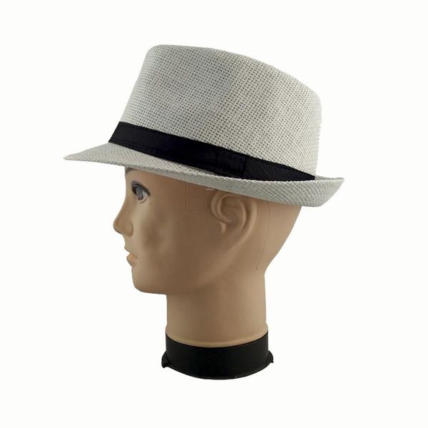 

cloches straw men's cowboy hats cap for men and women bucket with brim fedoras, Blue;gray