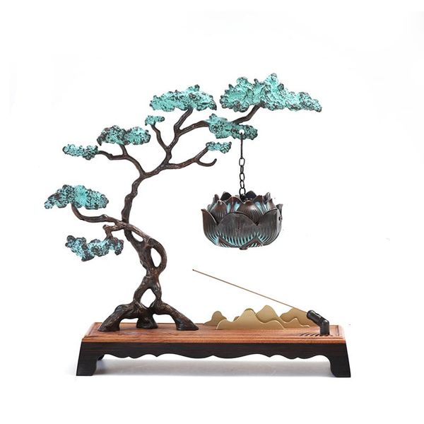 

fragrance lamps chinese style incense burner welcome pine backflow holder hanging censer home quemadores de incienso decor
