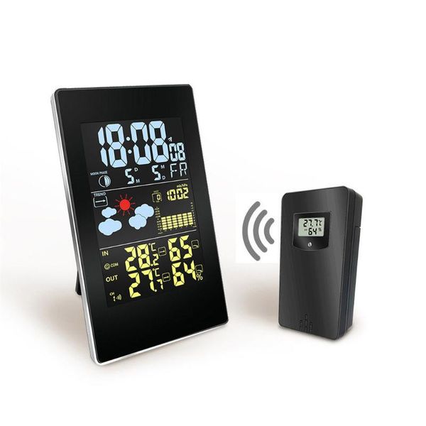 

digital display humidity clock colorful lcd alarm calendar weather