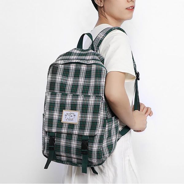 

backpack women 15.6 inch lapbackpacks female preppy style fashion student school bags for teenager waterproof travel packs