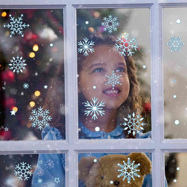 

decorative silver snowflake new gold powdered snowflake silver electrostatic snowflake sticker