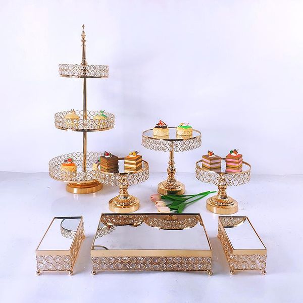 

other bakeware 7pcs cake stand cupcake wedding tray decoration display dessert table decorating party suppliers filming props