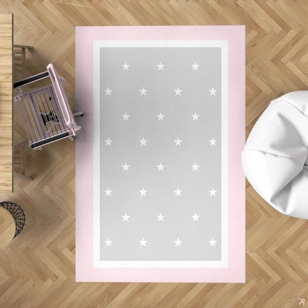 

carpets powder bordered star digital antiallergic easy to clean non slip kids play rugs bedroom