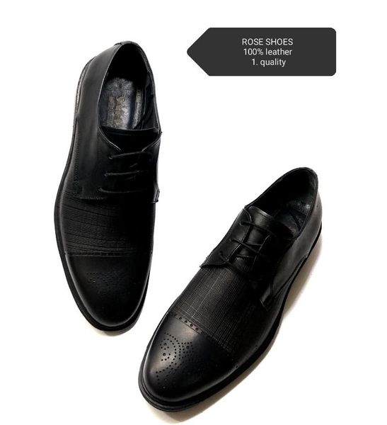 

dress shoes men's black 100% leather oxford shoes. rubber sole official dress. ideal model for wedding, office, daily use. 1. quality