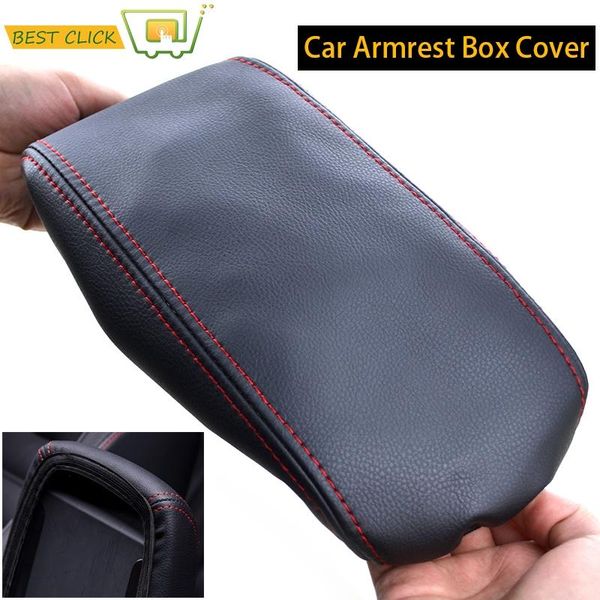 

car organizer microfiber leather central armrest box cover arm rest protection case accessories for creta ix25 2021 -