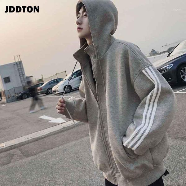 

men's jackets jddton autumn hooded hoodies loose streetwear hip hop coats sports casual jogger male fashion brand outwear je508, Black;brown