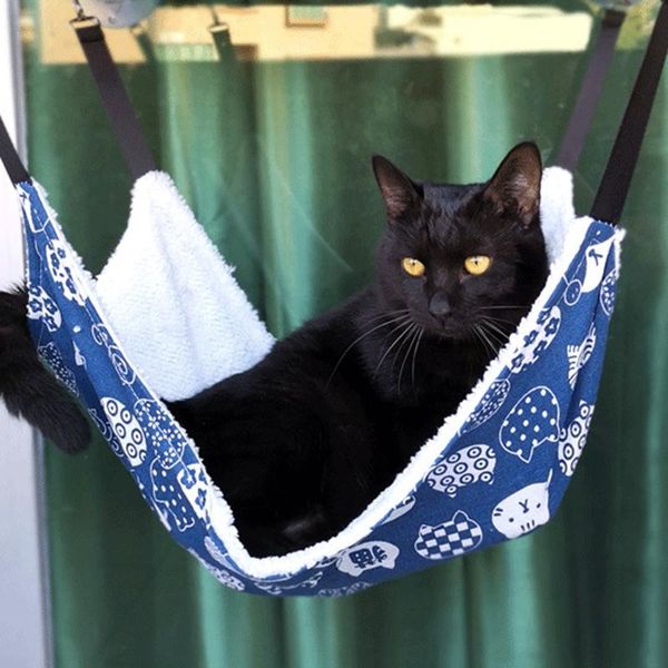 

cat beds & furniture hammock pet supplies autumn/winter hanging sleeping bag cage breathable double-sided available warm bed mat
