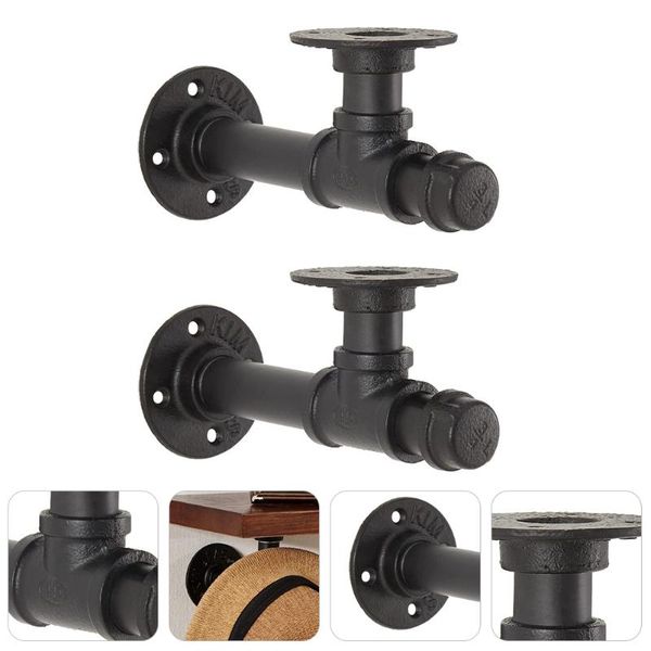 

other home decor 2pcs retro black iron industrial pipe shelf bracket