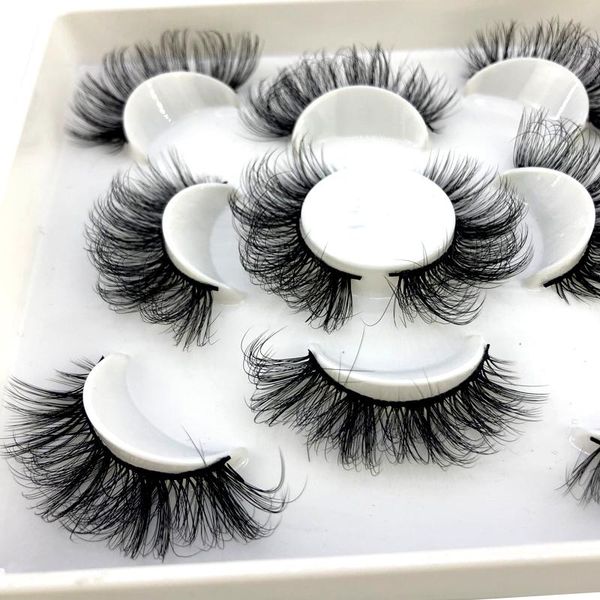 

false eyelashes hbzgrlad 5 pairs 3d mink lashes natural dramatic volume fake makeup eyelash extension silk