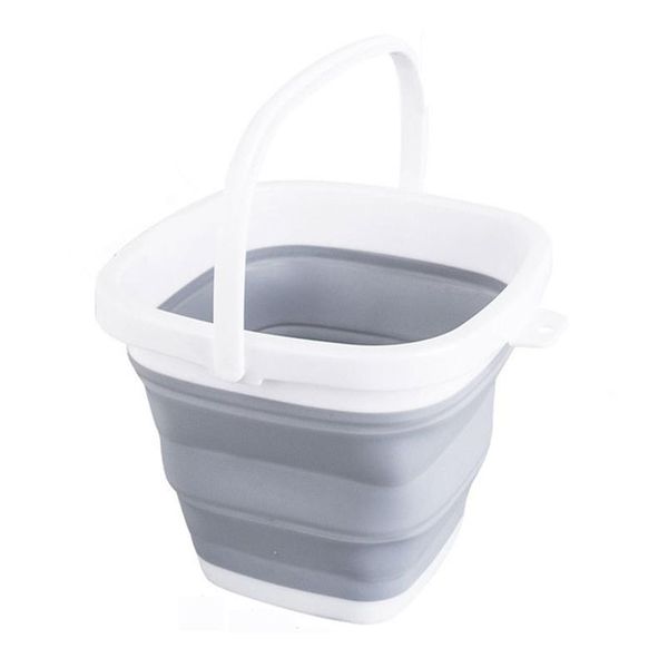 

10l portable folding bucket outdoor sile fishing camping household items camping car wash bucket barrel kitchen gadg jllmkf