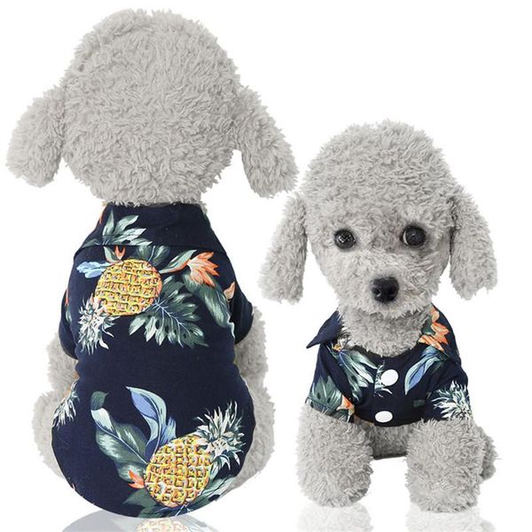 

dog apparel cute cat clothes pet black pineapple shirt skirt suit spring summer
