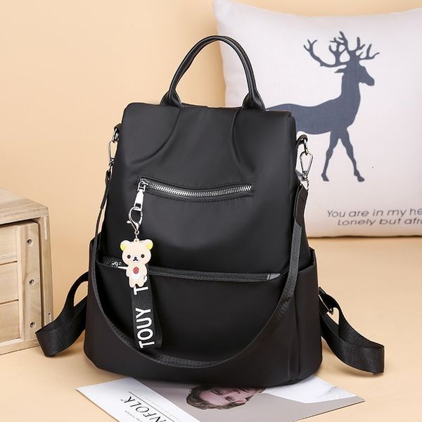 

backpack pendant bear fashion anti theft oxford cloth multifunctional women's bag 8875