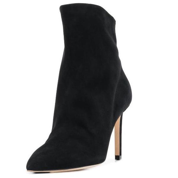 

boots kmeioo womens ladies pointed toe high heels fashion ankle women s, Black