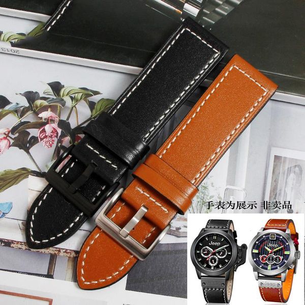 

watch bands 2021 style 22mm 24mm black brown noylon with leather band waterproof straps men's sport wristband belt+tools