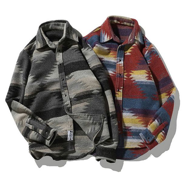 

hip hop tie dye push button long sleeve fashionable clothes streetwear men's jackets hipster 5ftn, White