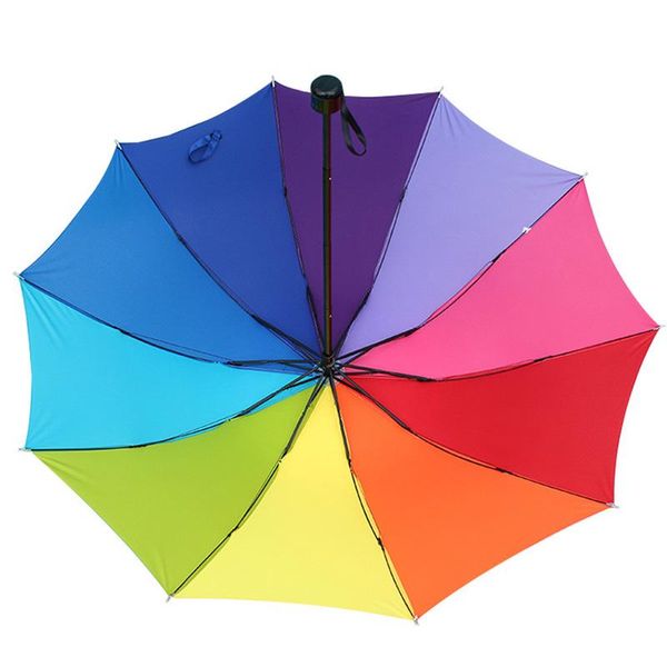 

umbrellas three fold creative sun umbrella light double couple size rainbow