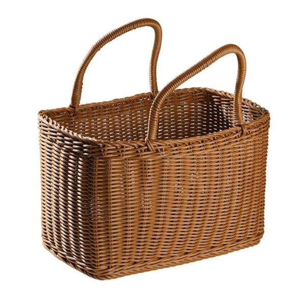 

storage baskets 1pc woven basket decorative flower fruit packing