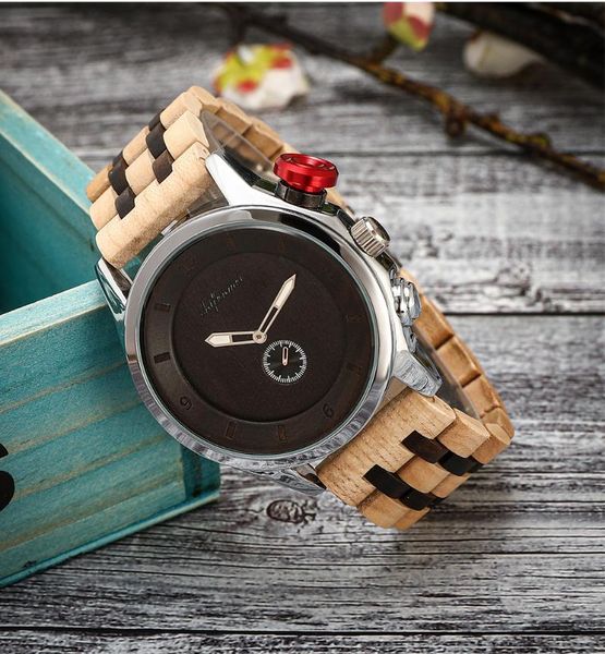 

wristwatches shifenmei watch men wooden wrist watches wood timepiece bracelet military luxury quartz husband's gifts relogio masculino, Slivery;brown