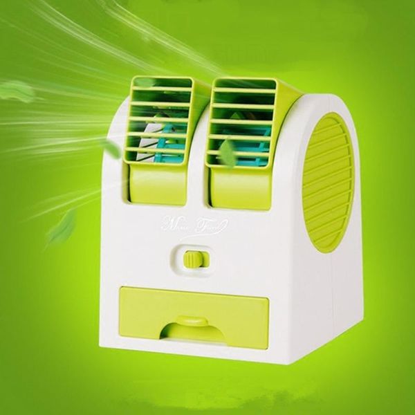 

electric fans mini portable usb fan cooling deskdual bladeless small air conditioner for office and home