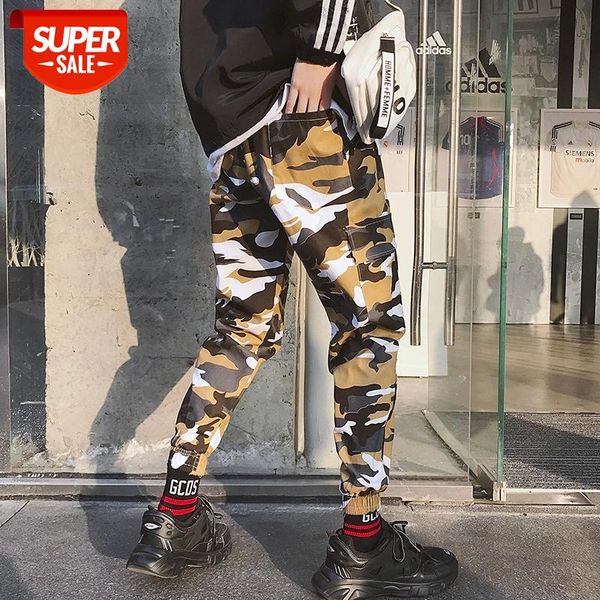 

Color Camo Cargo Pants 2018 Mens Fashion Baggy Tactical Trouser Hip Hop Casual Cotton Multi Pockets Pants Streetwear loose #ax4D, Black