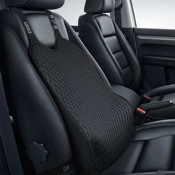 

seat cushions 1pcs 3d memory foam car neck pillow pu leather waist rest back lumbar cushion for accessories